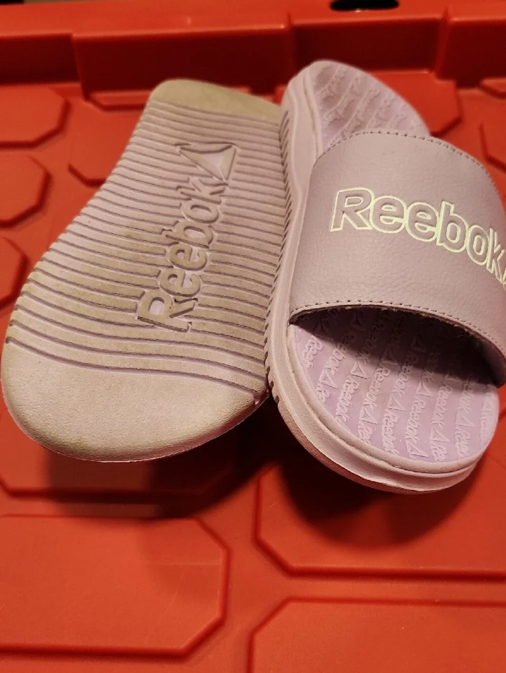 $3/Bundled- Reebok Light Lavender Slide Sandals